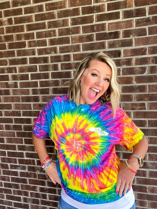 Joy Is My Jam 100% Cotton Tie-Dye Tee